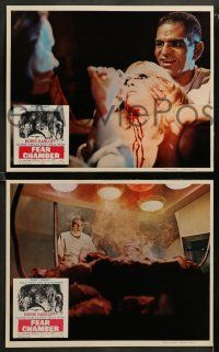 1c093 FEAR CHAMBER 8 export Mexican LCs '68 Boris Karloff in his last movie, horror!