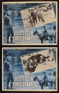 1c095 SIX SHOOTER JUSTICE set of 8 Mexican LCs R50s William Boyd as Hopalong Cassidy!