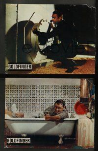 1c052 GOLDFINGER 4 foreign LCs '64 Sean Connery as James Bond 007, Gert Frobe, action!