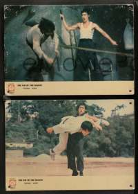 1c123 RETURN OF THE DRAGON 4 Swiss LCs '74 Bruce Lee kung fu classic, Chuck Norris, great images!