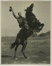 1d055 ART ACORD 11x14.25 still '29 best portrait of the cowboy star holding hat on rearing horse!
