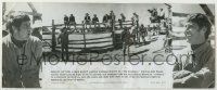 1d091 COWBOYS candid 5.5x13.25 still '72 director Mark Rydell puts young boys on real cattle drive!