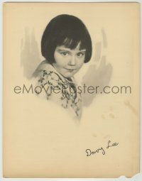 1d094 DAVEY LEE deluxe 11x14.25 still '20s cute head & shoulders portrait with facsimile signature!