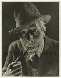 1d138 GEORGE ARLISS deluxe 11x14 still '31 great c/u w/ pipe & hat in shadows from The Millionaire!