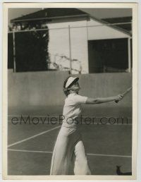 1d185 JEANETTE MACDONALD deluxe 10x13 still '37 taking tennis lessons by Clarence Sinclair Bull!