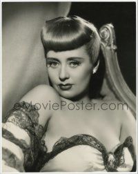 1d199 JOAN BLONDELL deluxe 10.5x13.25 still '42 close portrait in sexy low-cut dress with bangs!