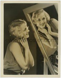 1d240 LEILA HYAMS deluxe 11x14.25 still '30s smiling portrait by mirror by Clarence Sinclair Bull!