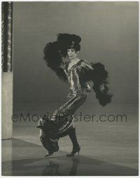 1d241 LESLIE CARON deluxe TV 11x14 still '64 dancing in wild outfit on a Robert Goulet TV special!