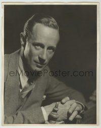 1d242 LESLIE HOWARD deluxe 11x14 still '30s great portrait over black background by Elmer Fryer!