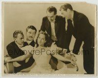 1d266 LYDIA deluxe 11x14 still '41 sexy Merle Oberon surrounded by Joseph Cotten & 3 other suitors!