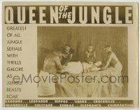 1d327 QUEEN OF THE JUNGLE 11x14 still R40s cool scene with native men, title & taglines, serial!