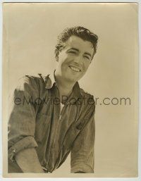 1d344 ROBERT TAYLOR deluxe 10x13 still '30s great youthful smiling close up with sleeves rolled up!