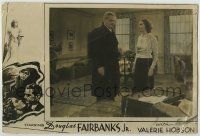 1d389 WHEN THIEF MEETS THIEF color photolobby '37 Valerie Hobson stares at pensive Alan Hale Sr.