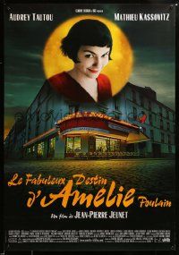 1f831 AMELIE French 27x39 '01 Jean-Pierre Jeunet, close-up of Audrey Tautou by Laurent Lufroy!