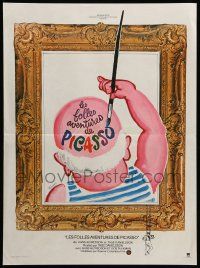 1f940 ADVENTURES OF PICASSO French 16x22 '78 Picassos aventyr, wacky Rene Ferracci art!