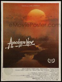 1f942 APOCALYPSE NOW French 16x21 '79 Coppola, best different Bob Peak art of choppers over river!