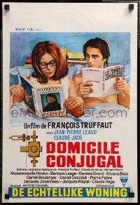 1h009 BED & BOARD Belgian '71 Francois Truffaut's Domicile conjugal, Jean-Pierre Leaud