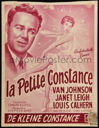 1h031 CONFIDENTIALLY CONNIE Belgian '53 great romantic art of sexy Janet Leigh & Van Johnson!