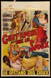 1h034 DAKOTA INCIDENT Belgian '56 Linda Darnell, passions gone wild in an outlaw wilderness!