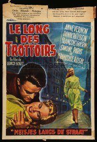 1h046 DIARY OF A BAD GIRL Belgian '56 Le long des trottoirs, Anne Vernon, Danik Pattison!