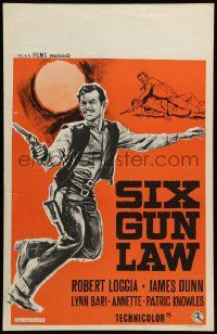 1h056 ELFEGO BACA SIX GUN LAW Belgian '62 cowboy Robert Loggia, cool western art!