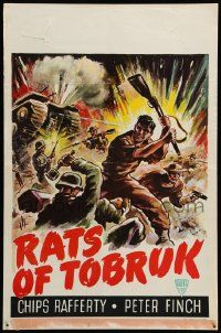 1h065 FIGHTING RATS OF TOBRUK Belgian '52 the men who stopped Rommel, different ITK art!