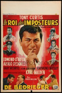 1h079 GREAT IMPOSTOR Belgian '61 Tony Curtis as Waldo DeMara, who faked being a doctor & more!