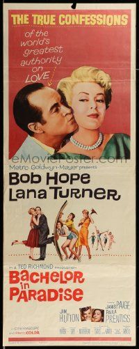1h617 BACHELOR IN PARADISE insert '61 world's greatest lover Bob Hope romances sexy Lana Turner!