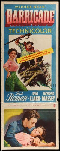 1h636 BARRICADE insert '50 Jack London, Ruth Roman is a treasure to fight for!