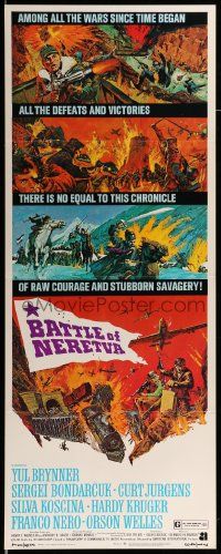 1h642 BATTLE OF NERETVA insert '71 Yul Brynner, cool war artwork of several different battles!