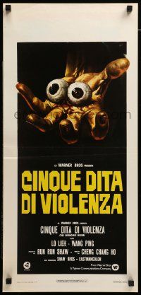 1h304 5 FINGERS OF DEATH Italian locandina '73 best completely different artwork by Mos!