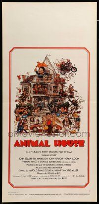 1h313 ANIMAL HOUSE Italian locandina '79 John Belushi, Landis classic, art by Rick Meyerowitz!