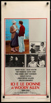 1h314 ANNIE HALL Italian locandina '77 full-length Woody Allen & Diane Keaton in a nervous romance
