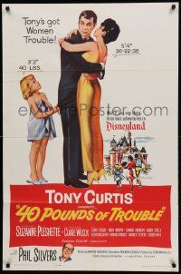 1j016 40 POUNDS OF TROUBLE 1sh '63 Tony Curtis has women trouble, Suzanne Pleshette!