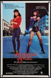1j056 AVENGING ANGEL 1sh '84 Betsy Russell as hooker/college student!