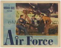 1k571 AIR FORCE LC '43 John Garfield & men repairing bomber plane, directed by Howard Hawks!