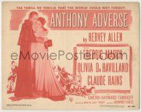 1k087 ANTHONY ADVERSE TC R48 full-length Fredric March & Olivia de Havilland embracing!