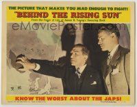 1k598 BEHIND THE RISING SUN LC '43 moody close up of J. Carrol Naish showing map to Tom Neal!