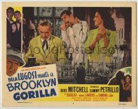 1k599 BELA LUGOSI MEETS A BROOKLYN GORILLA LC #6 '52 Charlita laughs at guy making faces at Lugosi!