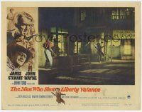 1k028 MAN WHO SHOT LIBERTY VALANCE LC #4 '62 James Stewart & Lee Marvin in the climactic gunfight!