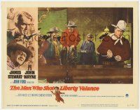 1k030 MAN WHO SHOT LIBERTY VALANCE LC #6 '62 Lee Van Cleef & Strother Martin glare at John Wayne!