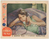 1k050 MY PAST LC '31 sexy Bebe Daniels in bed in nightie on phone with her married lover!