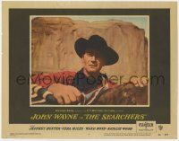 1k017 SEARCHERS LC #4 '56 best close up of John Wayne with hands on horse, John Ford classic!