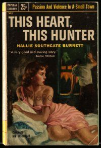 1m458 THIS HEART THIS HUNTER paperback book '53 passion & violence in a small town, sexy cover art!