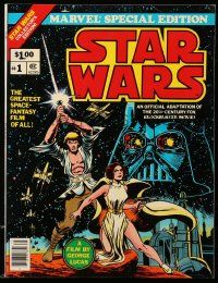 1m233 STAR WARS vol 1 no 1 10x13 comic book '77 Marvel Special Edition, great color artwork!