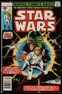 1m234 STAR WARS vol 1 no 1 7x10 comic book '77 fabulous first issue, Enter Luke Skywalker!