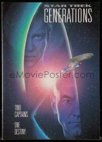 1m689 STAR TREK: GENERATIONS Japanese program '95 Patrick Stewart, William Shatner, different!