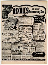 1m177 AMOS 'n' ANDY magazine ad '51 advertising Rexall druggist's 48th anniversary sale!