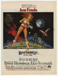 1m178 BARBARELLA magazine ad '68 sexiest sci-fi art of Jane Fonda by Robert McGinnis, Roger Vadim!