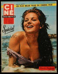 1m524 CINE REVUE French magazine February 1960 wonderful cover portrait of sexy Claudia Cardinale!